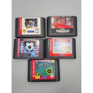 Sega Genesis Lot Of 5 Vintage Sport Sega Genesis
